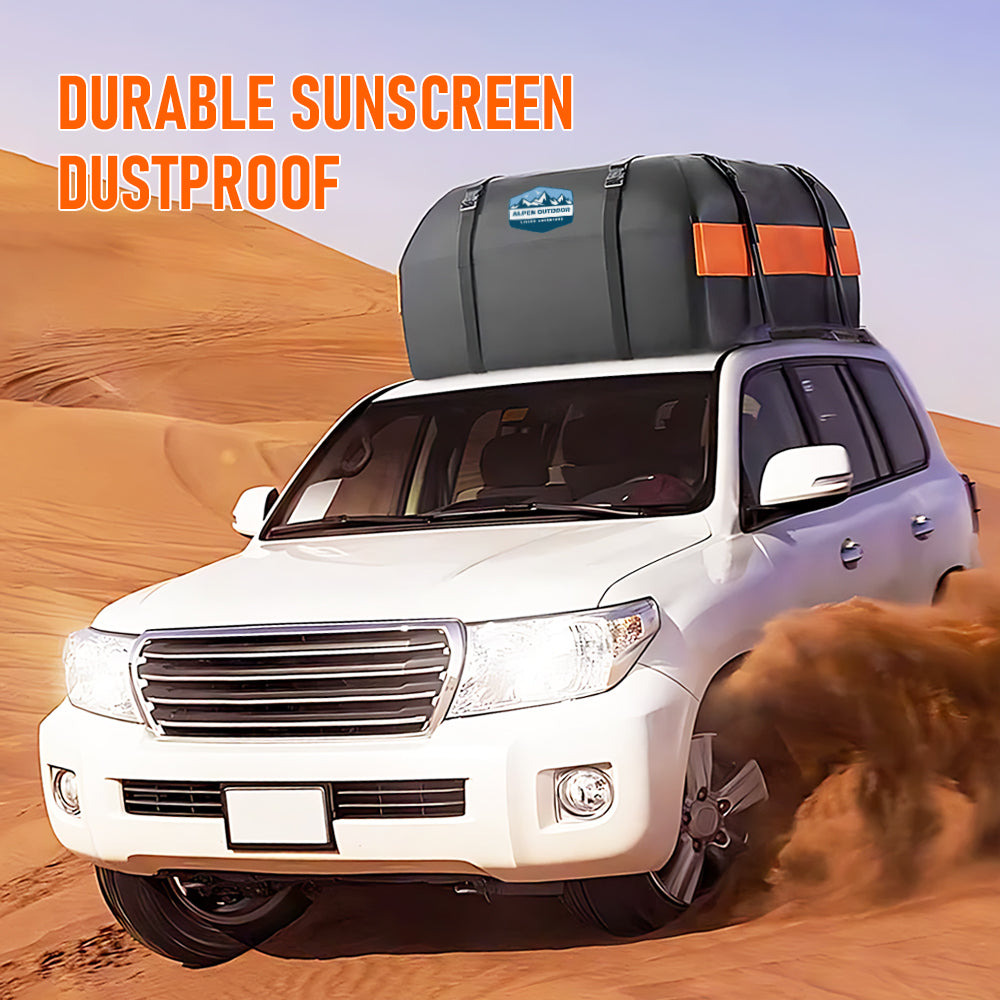 PVC Large Roof Top Tent Cover Rooftop Cargo Storage Carrier Bag Replacement Roof Luggage Bag 1450x1240x450mm for All Vehicles with Reinforced Straps