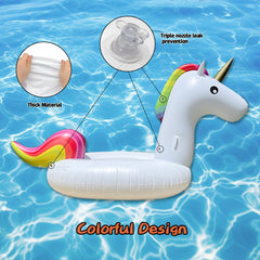 Unicorn Ring Water Swimming Joyful Summer Pool Party Outdoor