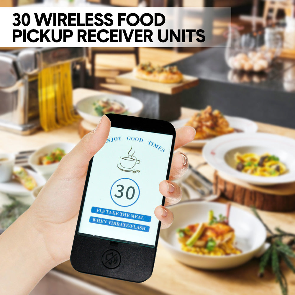 Restaurant Buzzers - 30 Pagers Efficient Queue Management Wireless Calling System - Ideal for Restaurants Cafe and Events