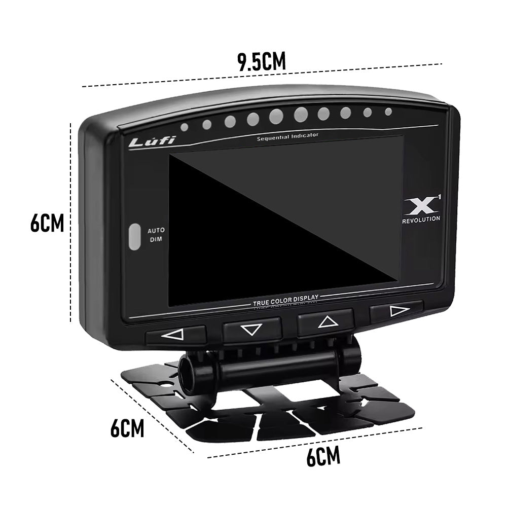 Lufi X1 Defi OBD2 Boost Gauge All-In-1 Car Meter Multi-gauge HD Display Tacho Speedometer Water Temperature Data Combination for Car 2008 to 2023