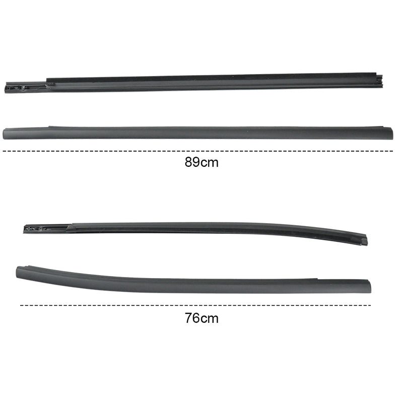 Outer Door Weather Window Rubber Seals Fit for Ford Ranger 2013-2022 Series Moulding Trim Strips Car Modification Accessories Black 4Pcs