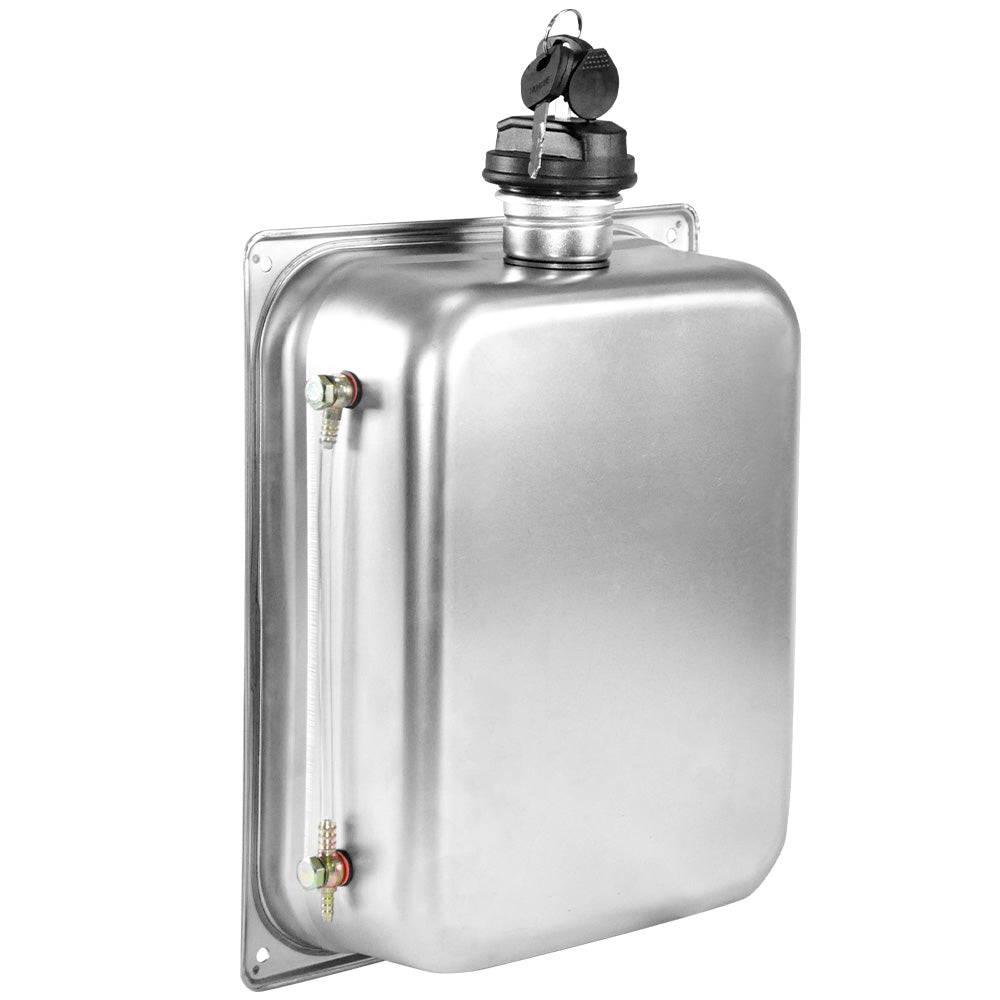 7L Lockable Petrol Fuel Tank Stainless Steel Caps Locking Diesel Portable Container Backup Petrol Storage Tank For Truck Van External Fuel Tank