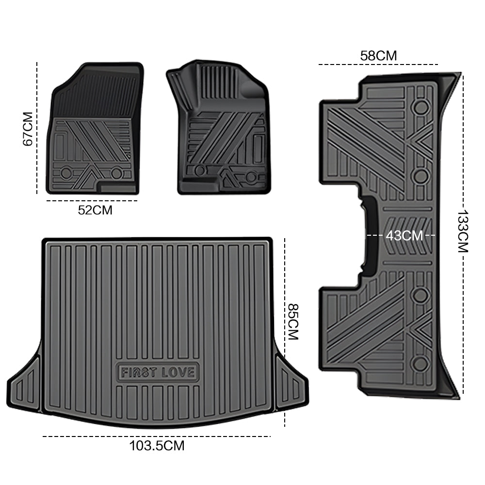 Carpet for Haval Jolion 2021-2023 Heavy Duty TPE Floor Car Cargo Mat Boot Liner Durable Non-deform TPE Rear Boot Tray Liner Protector Car Accessories Black