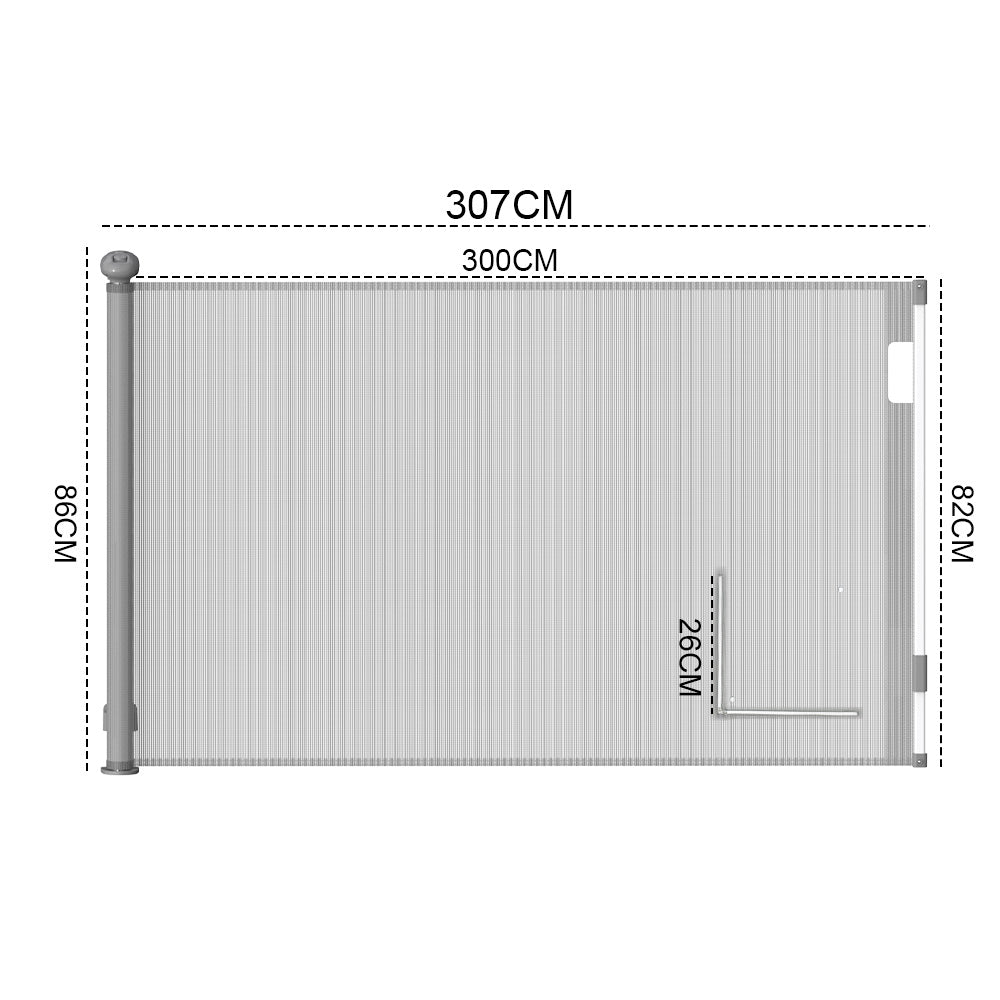 Retractable Safety Gate for Baby Dog Sulishang Durable Portable Extra Wide Safety Gates 33" Tall 118" Wide for Doorways Stairs Hallways Indoor Outdoor