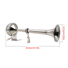 12V Air Horn Premium Stainless Steel for Marine Land Use Corrosion-Resistant Easy Installation Loud Reliable Sound