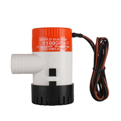 SEAFLO 1100GPH Marine Bilge Pump 12V DC Submersible with Snap-Off Strainer Anti-Airlock & Run Dry for Boats, Yachts, RVs