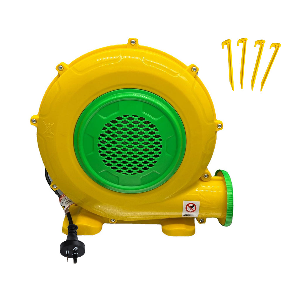 680W Air Blower 240V Commercial AU | SAA/CE Certified for Jumping Castles/Water Slides | 50dB Low Noise Salt-Resistant Housing