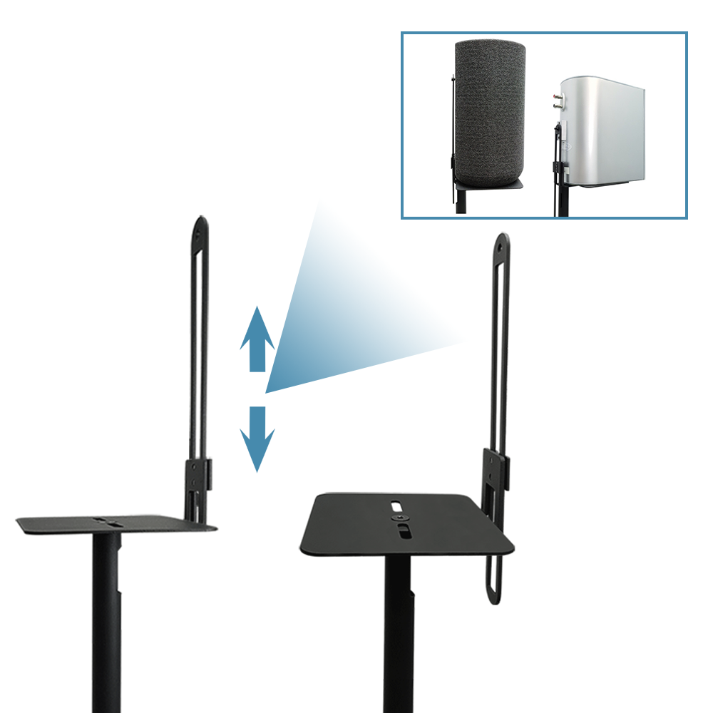 Satellite Speaker Stand Height Adjustable 101-165cm Stand Bookshelf Speaker Stand Set of 2 Floor Stand Mount for Speaker Samsung Q990 Q930 9500s