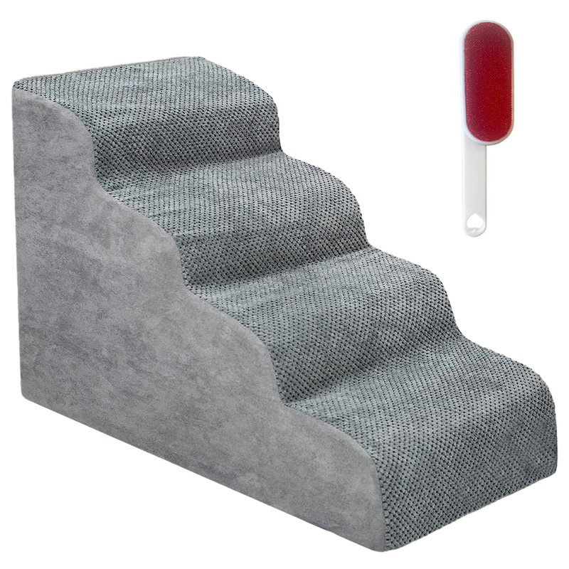 Non-Slip 3/4 Tiers Dog Ramp/Step/Stair Foam Dog Steps for High Beds or Couches