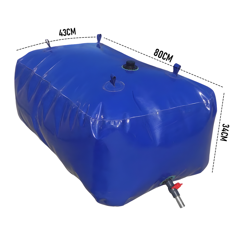 110L Collapsible Water Bladder Water Tank Non-Toxic Water Storage Bag Wear Resistant With Valve for Outdoor Camping Fishing Boating Drought Agriculture