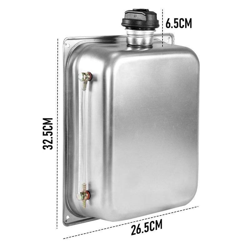 7L Lockable Petrol Fuel Tank Stainless Steel Caps Locking Diesel Portable Container Backup Petrol Storage Tank For Truck Van External Fuel Tank