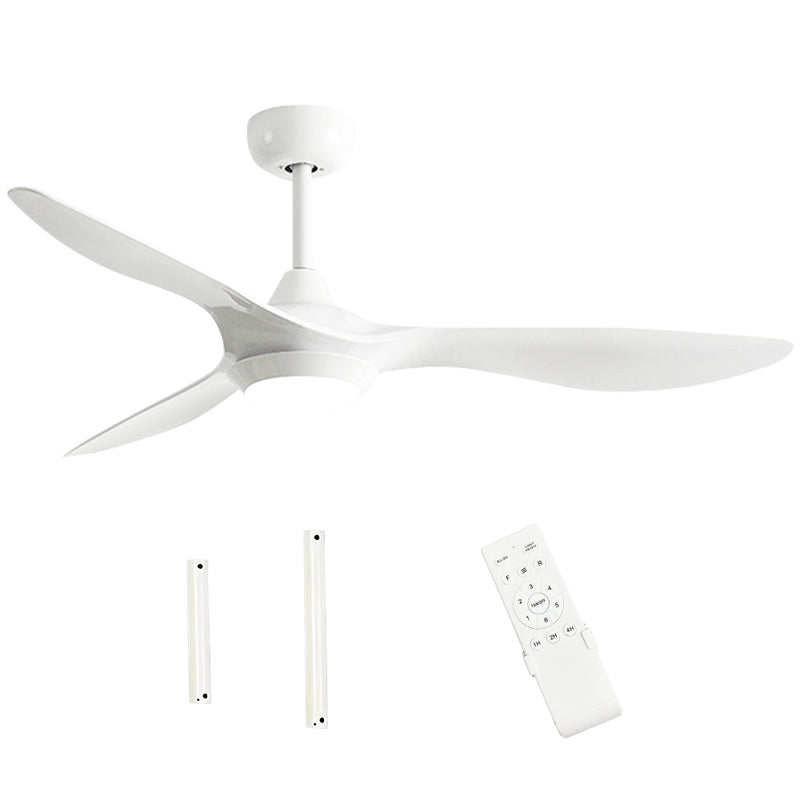 White Ceiling Fan with Light 3 Changeable Light Colors Dimmable LED and 3 Adjustable Wind Speed with Smart APP Remote Control Fit for 10-20 Square Meters