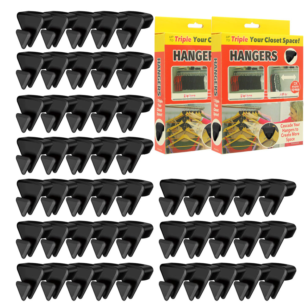 50Pcs Clothes Hanger Connector Hooks Clothes Hanger Connector Hooks Hanger Organizer Clothes Hanger Connector Hooks for Clothes Hanger Plastic Hangers Kids Hangers