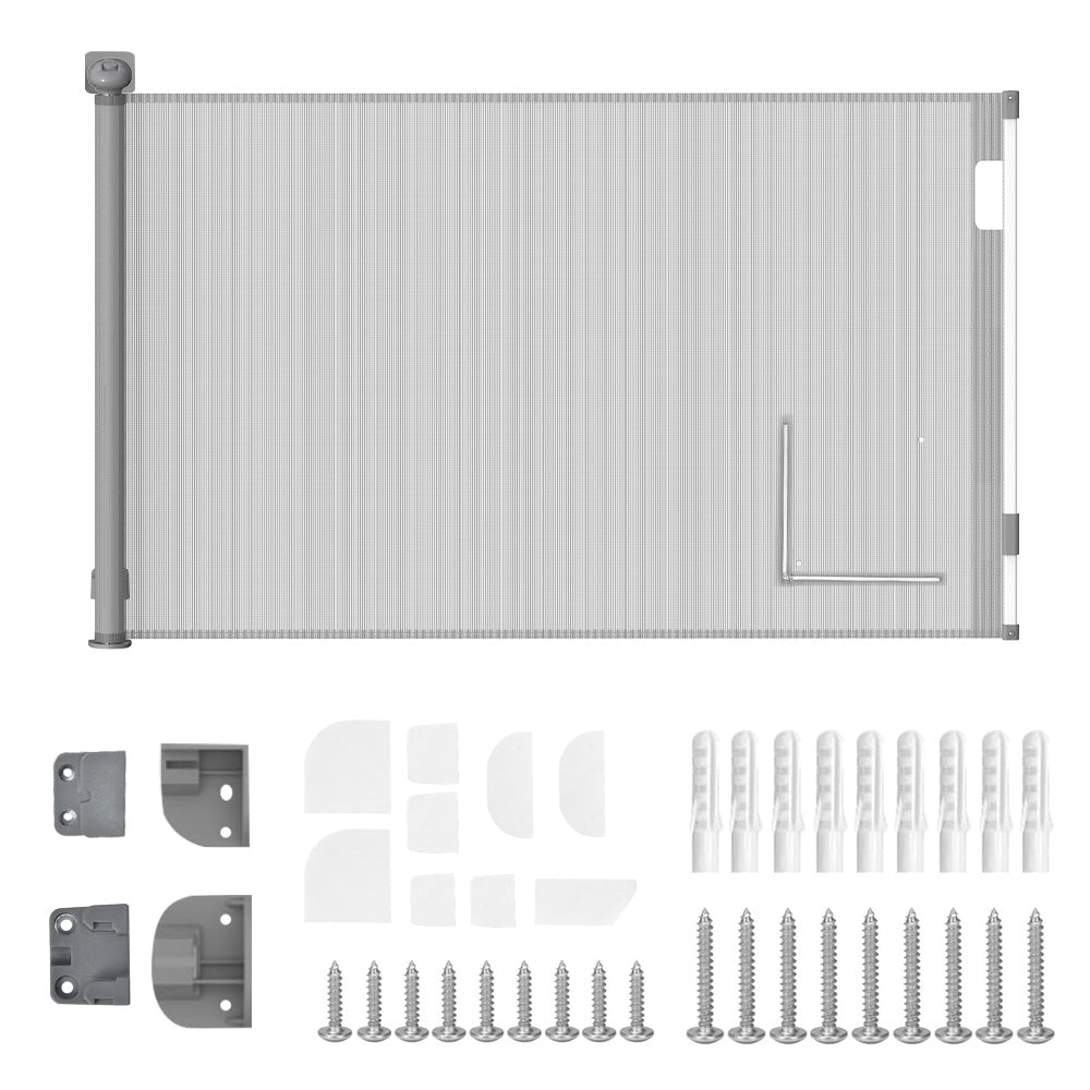 Retractable Safety Gate for Baby Dog Sulishang Durable Portable Extra Wide Safety Gates 33" Tall 118" Wide for Doorways Stairs Hallways Indoor Outdoor