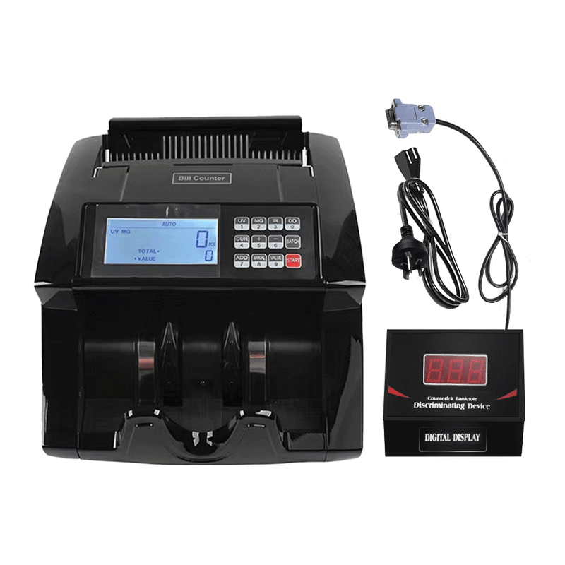 Automatic Money Counter Bill Counter High Speed Cash Bill Counting with UV MG IR Counterfeit Detection and Large Digital Display for Australia Banknotes