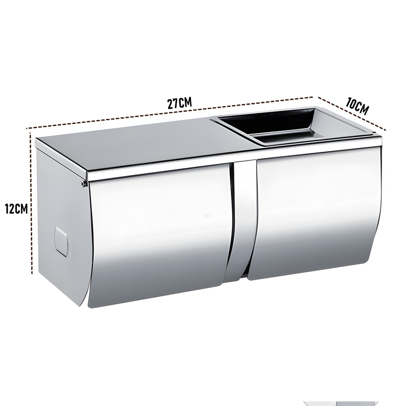 Toilet Paper Hold with Stainless Steel Double-Layer Practical Toilet Paper Roll