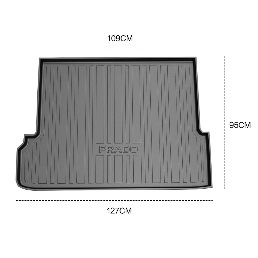 Floor Mat Full Cover Floor Mats with Front Rear Cargo Liner Toyota Prado 150 2009-2023 TPE Anti-Slip Waterproof Cargo Mat