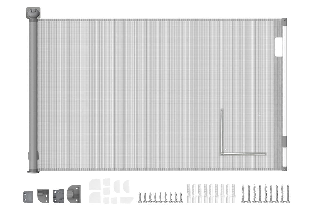 Retractable Safety Gate for Baby Dog Sulishang Durable Portable Extra Wide Safety Gates 33" Tall 118" Wide for Doorways Stairs Hallways Indoor Outdoor