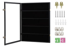 35 Card Display Case Lockable Wall Mount 7X5Frame Clear View Card Holder Collector with UV Protection for Sports Baseball Football Trading Card Collection