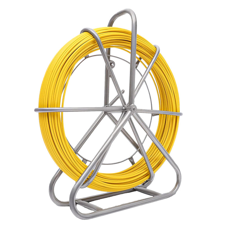 4.5mm 100M Fish Tape Fiberglass Rodder with Steel Reel Cage Cable Duct Rodder Snake Copper trace Wire Telstra NBN Tool Non-Conduct