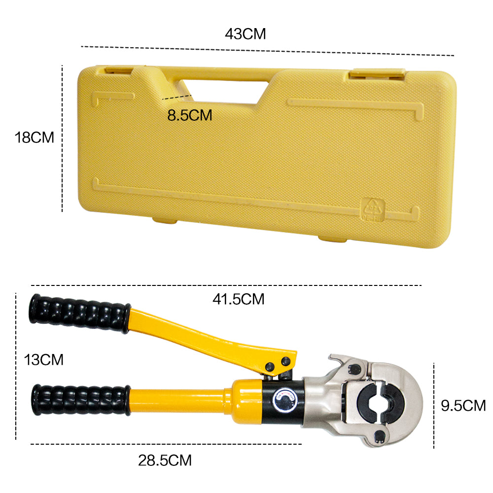 Hydraulic Pipe Crimper Plier Set Tube Plumbing Tool with Crimping Dies for Metal Pipe