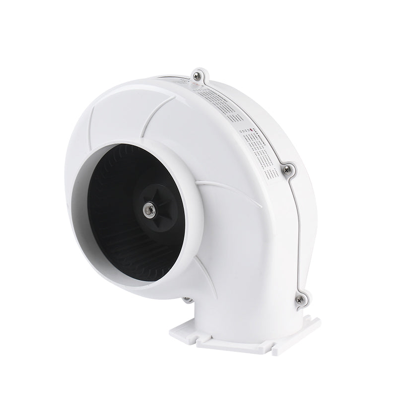 SEAFLO 4” Bilge Blower Fan 320 CFM 12V DC White Ventilation Boat Flange Mount