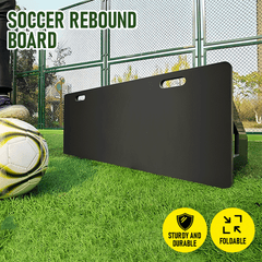 Portable Soccer Rebound Board Soccer Training Shooting Practice Outdoor Black