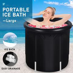 Portable Ice Bath Tub for Athletes - 350L Cold Water Therapy and Hot Tub