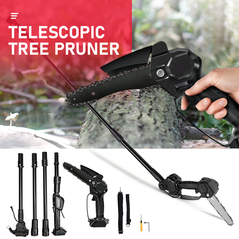 2 In 1 Cordless Chainsaw Pole Tool Tree Pruner Telescopic For Makita 18V Battery Easy Detachable Mechanism 3 Adjustable Angles with Safety Lock-Skin Only