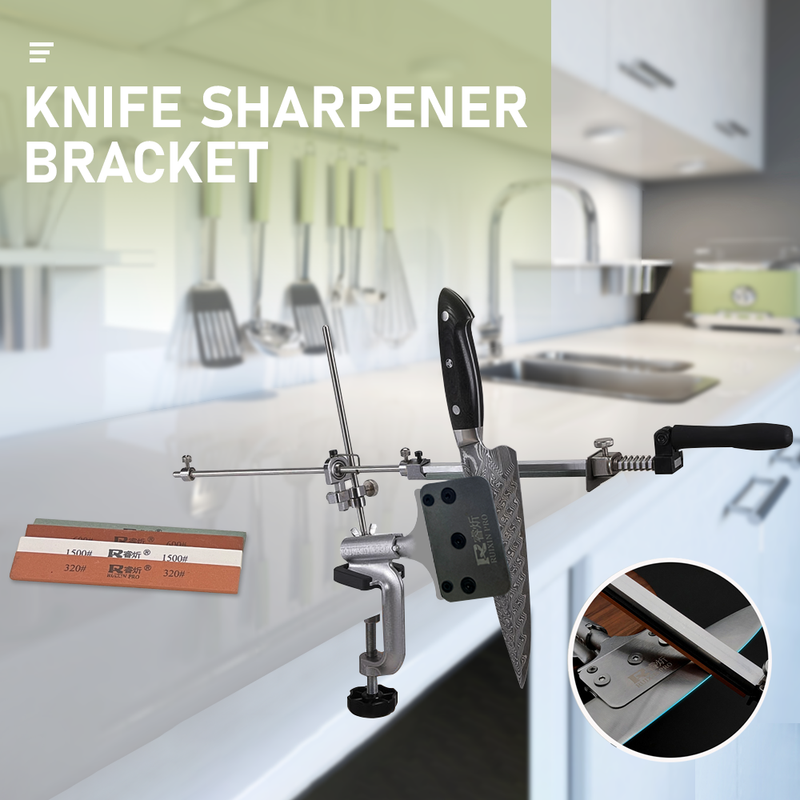 Professional Knife Sharpener Set with 4 Whetstones 360° Rotation Flip Design Fixed-Angle Stainless Steel Kitchen Chef Knife Sharpening Kit Abrasive