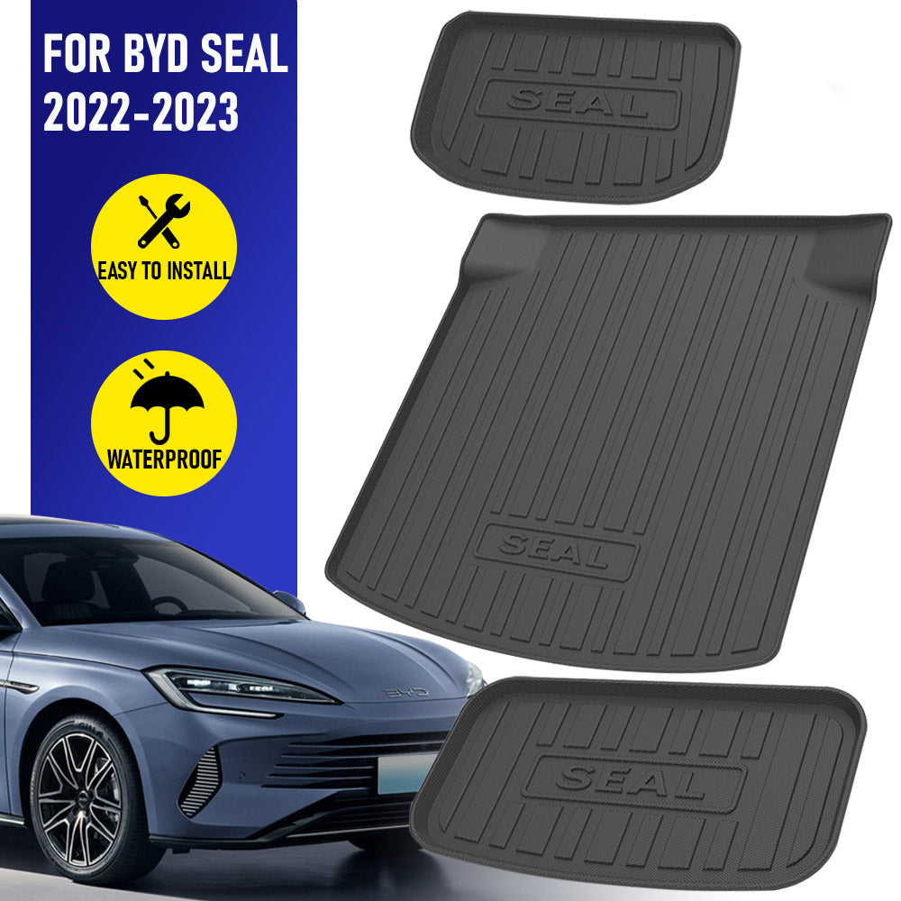 BYD Seal Boot Protector 2022-2023 Custom Fit TPE Liner Heavy Duty| Eco-Friendly Odourless & Non-Slip | All-Weather Camping Ready