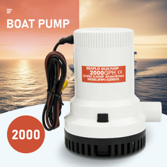 SEAFLO 12V Bilge Water Pump 2000GPH 28mm Electric Pumping for Caravan Camping Marine Fishing Boat Small Swimming Pool and Fountains