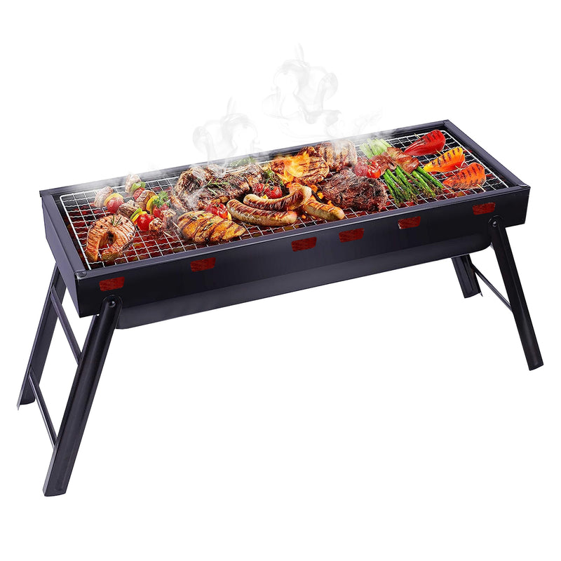 Charcoal BBQ Grill Folding Portable Camping Barbecue Grill Lightweight