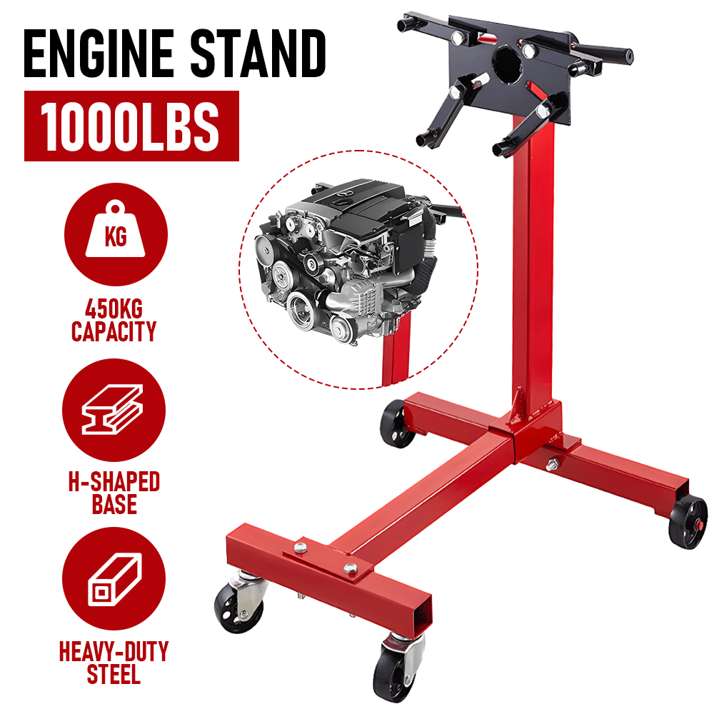 Engine Stand 1000LBS 450kg 360 Adjustable Mounting Head Motor Crane Hoist