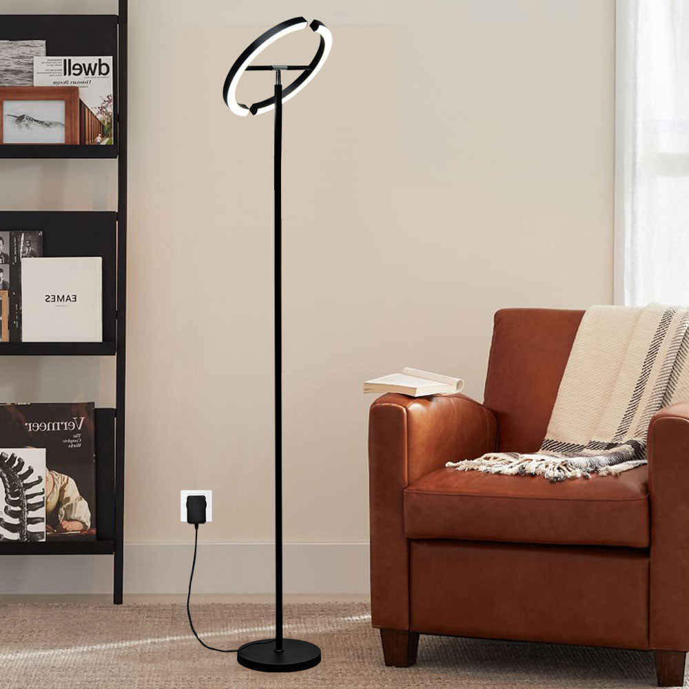 Split Floor Lamp LED Rotatable Standing Lamp Dimming 3000K-6000K Adjustable Color Temperature With Touch and Remote Control for Living Room Bedroom Office