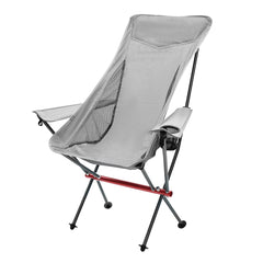 Ultra-Light 1.5KG Portable Folding Rock Camping Chair No Tools Setup 150kg Capacity Heat-Resistant Oxford Fabric Armrests Design with Side Pockets