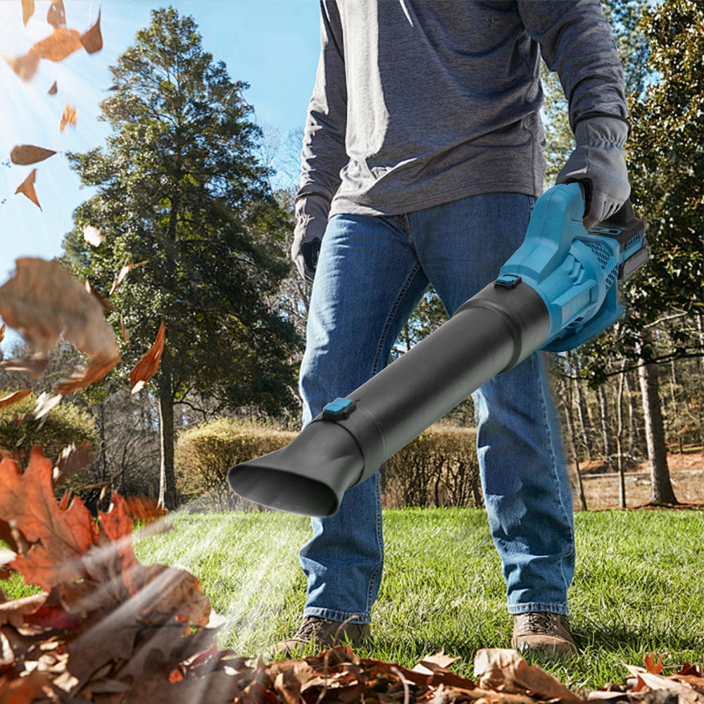 Cordless Leaf Blower Electric Powerful Lightweight Vacuum Cleaner Compatible Makita 21V Battery and 6 Speed for Garden Care Leaf Dust Removal-Skin Only