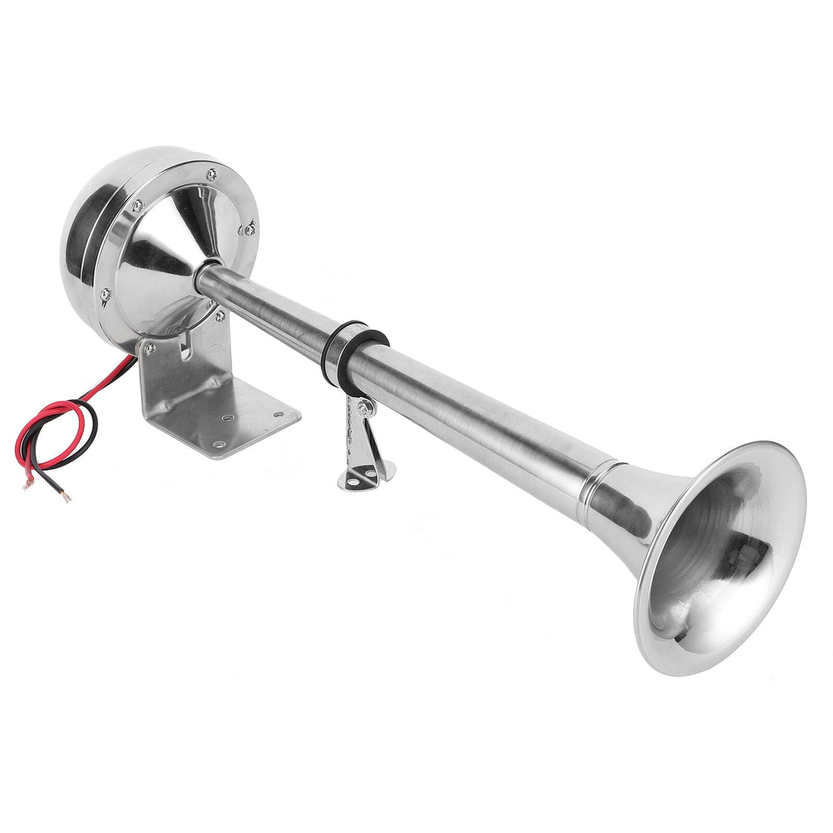 12V Air Horn Premium Stainless Steel for Marine Land Use Corrosion-Resistant Easy Installation Loud Reliable Sound