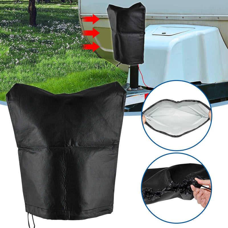 Jack Cover Waterproof Universal Protective Cover Weather Protect for Trailer Jack RV Electric Tongue 45x39cm Black