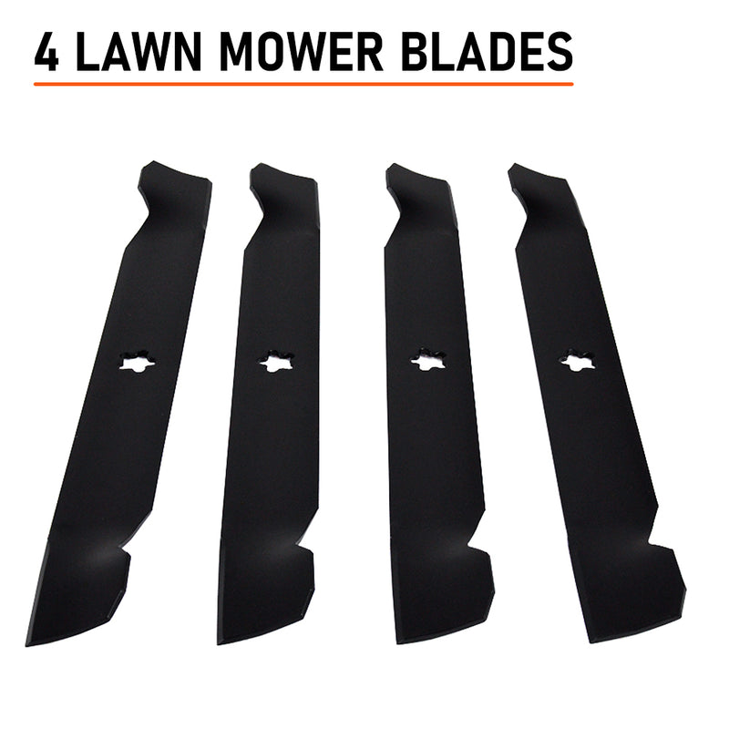 4Pcs Replacement Lawn Mower Blades Aluminum Alloy Kit Fit for Husqvarna Poulan AYP Roper Sears 42 Inch Decks Using 5 Point Star Centre