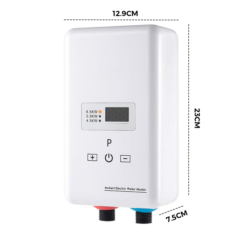 6500W Electric Instant Hot Water White Heater System Under Sink Rapid Heating Mini Tankless Heater Electricity Saving 220V Over Heating Protection