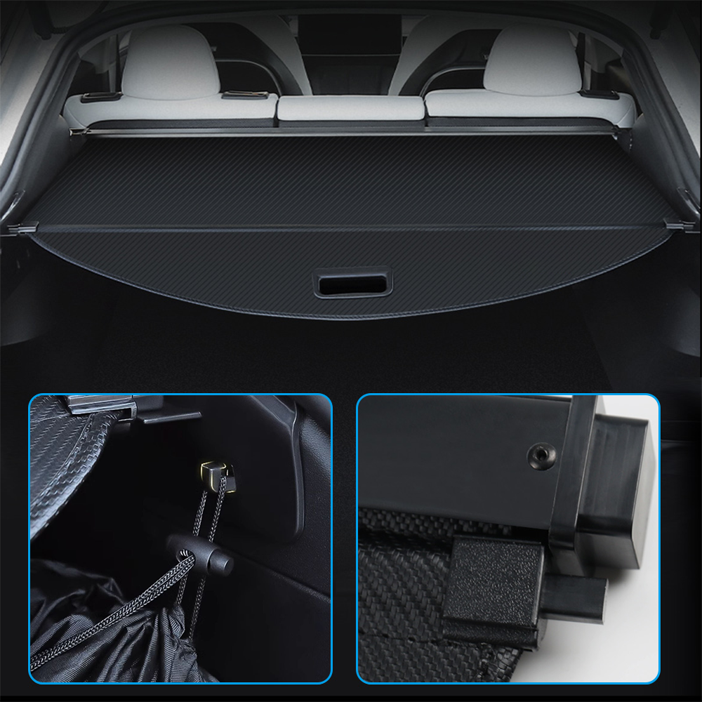 Retractable Car Trunk Shelf Shade for Tesla Model Y 2022-2023 Rear Cargo Security Shield Luggage Privacy Cover Blinder Accessories