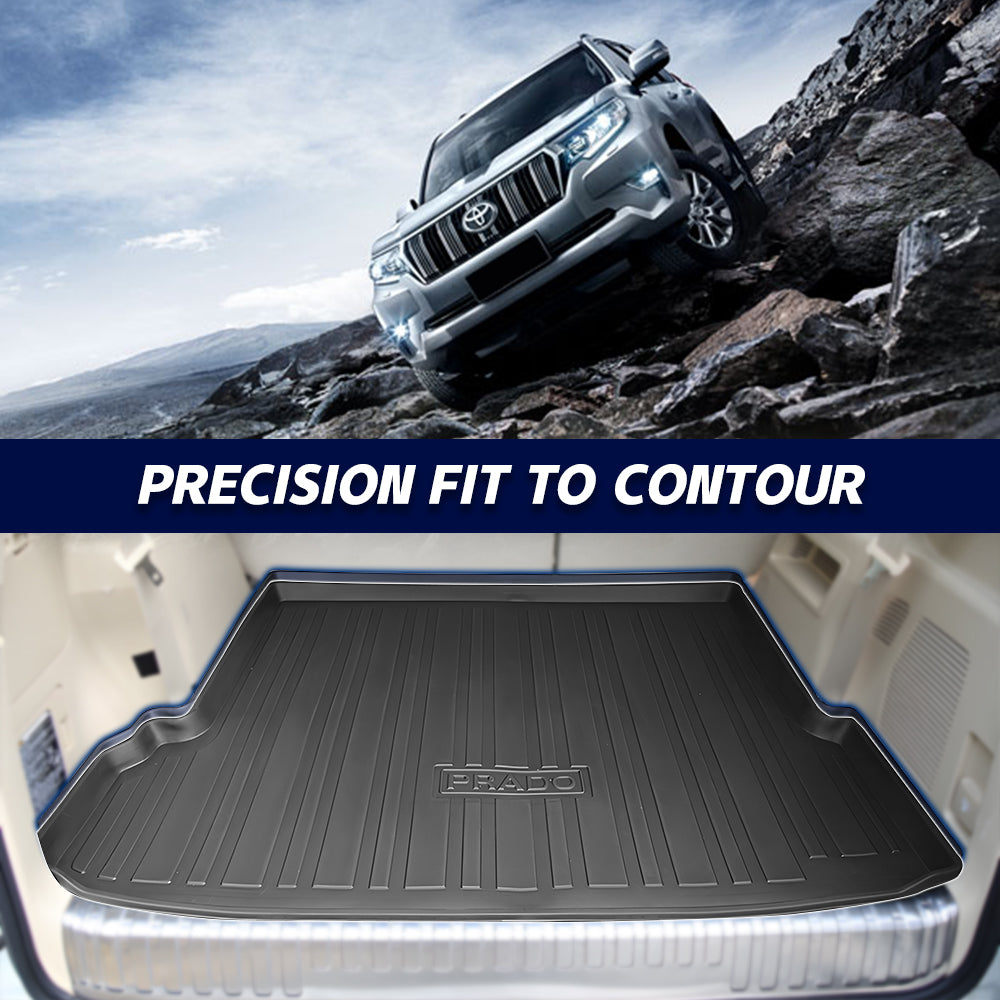 Floor Mat Full Cover Floor Mats with Front Rear Cargo Liner Toyota Prado 150 2009-2023 TPE Anti-Slip Waterproof Cargo Mat