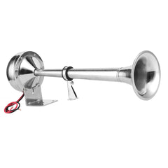 12V Air Horn Premium Stainless Steel for Marine Land Use Corrosion-Resistant Easy Installation Loud Reliable Sound