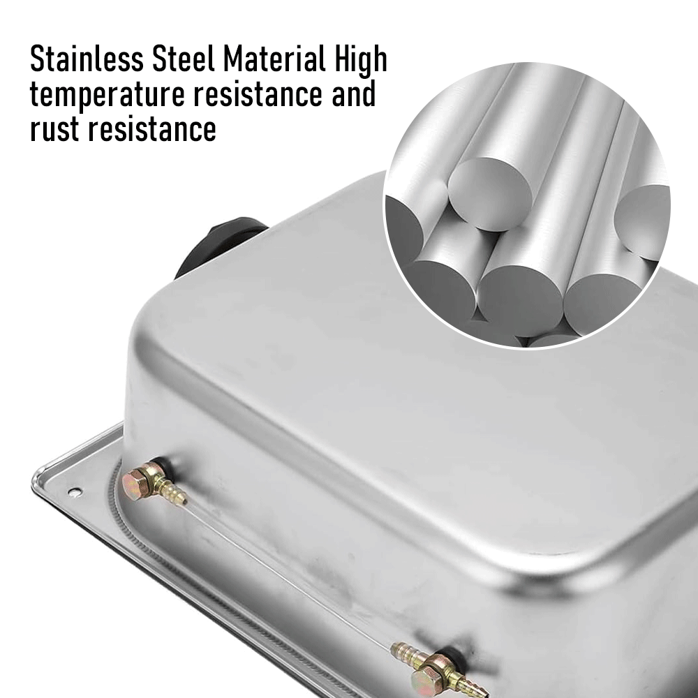 8L Petrol Fuel Tank Stainless Steel Diesel Fuel Tank Portable Diesel Container Backup Petrol Storage Tank For  Truck Van External Fuel Tank