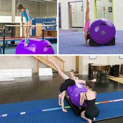 Inflatable Air Roller Gymnastics Barrel Cylinder Balance Training Roller 120x80cm Purple