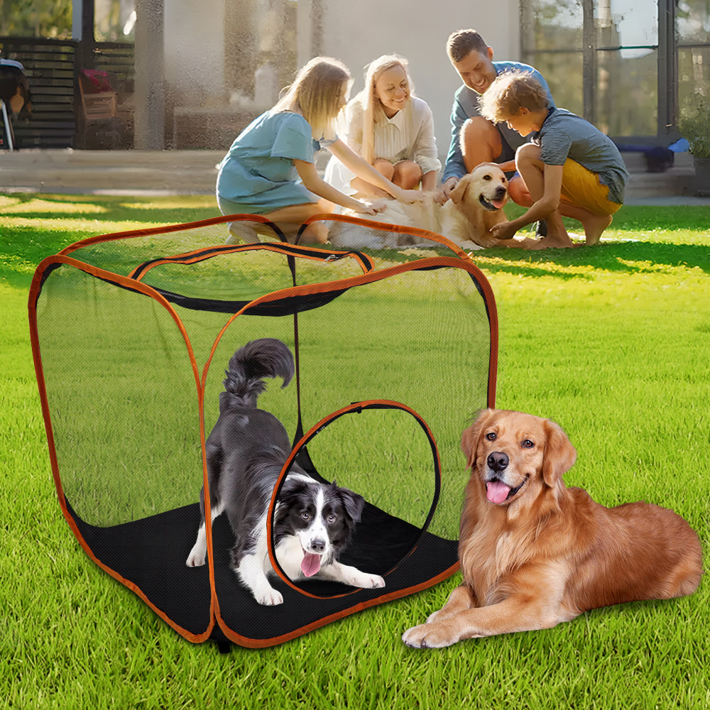 Portable Pet Play Tent Cat Puppy Playpen Tunnel Cube Dog 4 Tents in One Small Animal Compound House with Storage Bag for Indoor and Outdoor