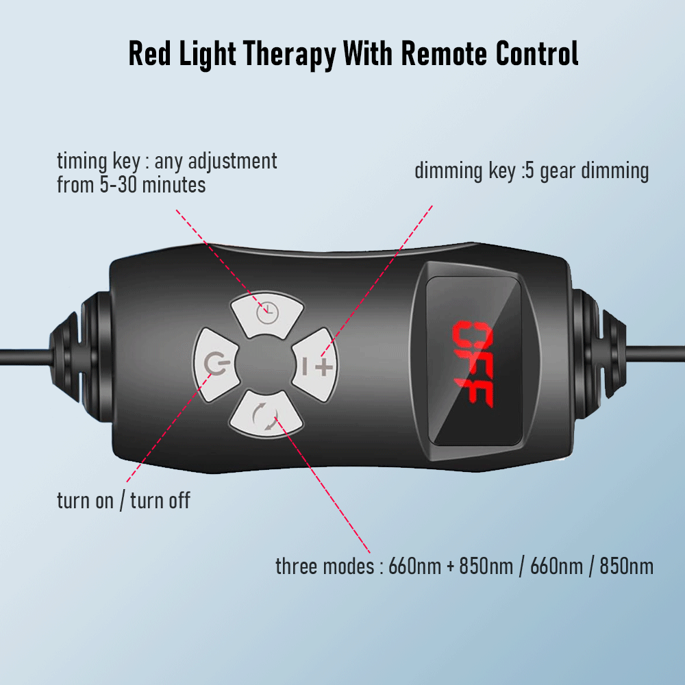 Infrared Light Therapy Lamp Adjustable Stand LED Red Light Device 660nm X 850nm