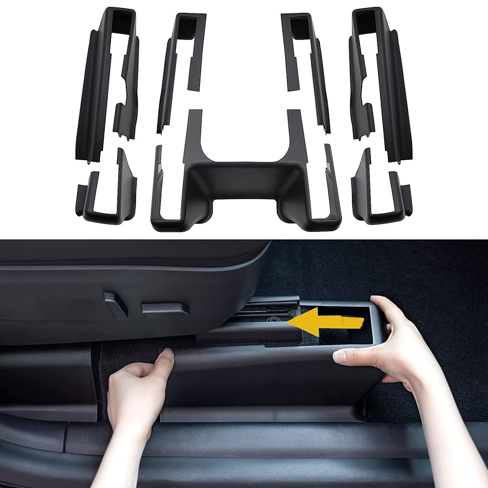 Seat Slide Rail Track Guards Pad for Tesla Model Y 2022-2024 Full Cover Protector Anti-Kick Corner Protection Front Rear Accessories