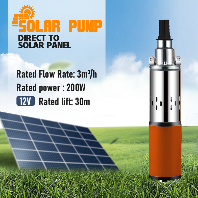 12V Submersible Solar Water Pump for Farm Ranch Deep Well Irrigation